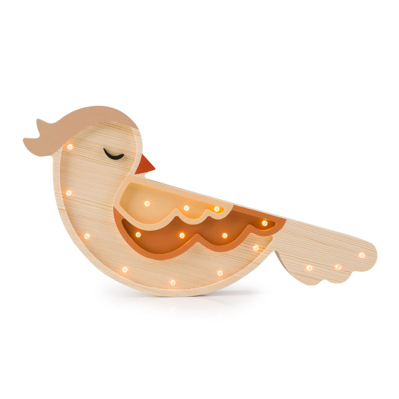 Handgemachte Kinderlampe aus Holz “Little Bird - visible wood”