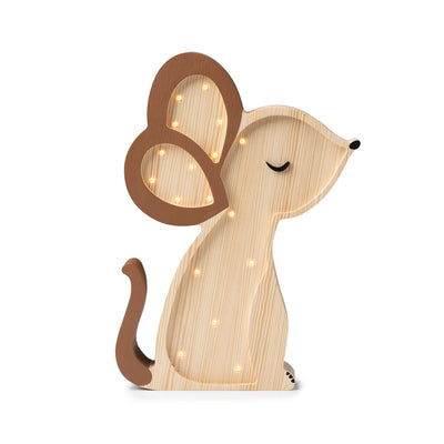 Handgemachte Kinderlampe aus Holz “Mouse - visible wood”