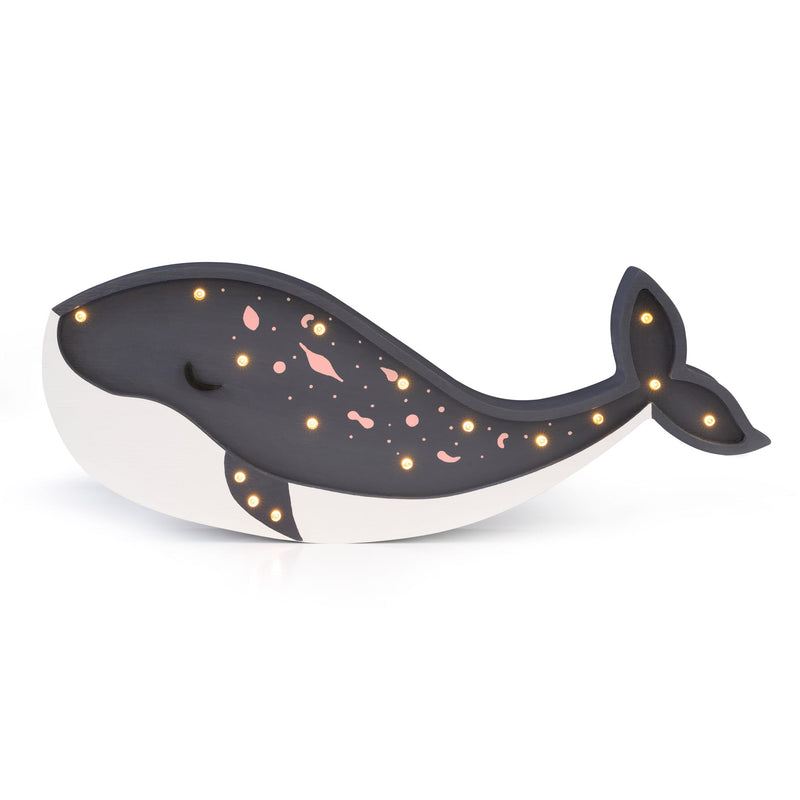 Handgemachte Kinderlampe aus Holz “Whale”