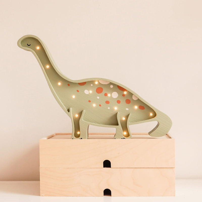 Handgemachte Kinderlampe aus Holz “Dino”