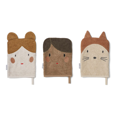 Baby- und Kinder-Waschlappen “Sylvester Doll Sandy Mix” 3er Pack