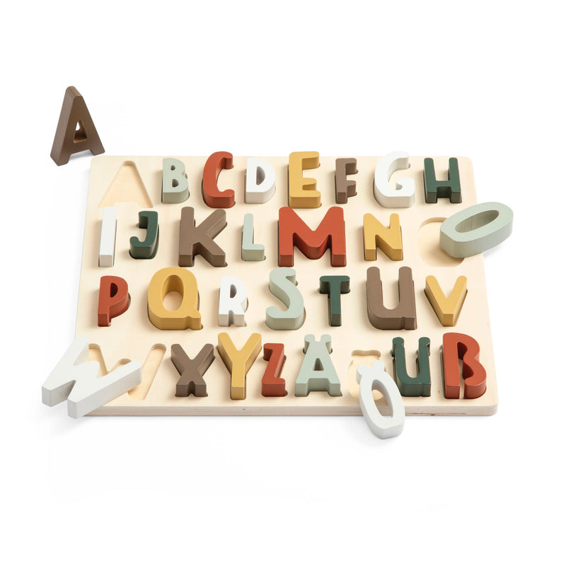 Holzpuzzle “German ABC Mixed Colours“