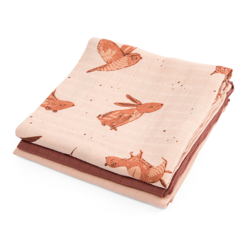 Spucktücher “Nightfall - Dreamy Rose” 3er Set