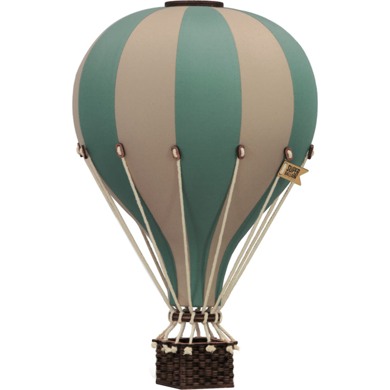 Heißluftballon “Pastel Green/Beige“ M