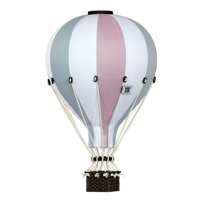 Heißluftballon “Altrosa / Hellgrau / Weiß“ S