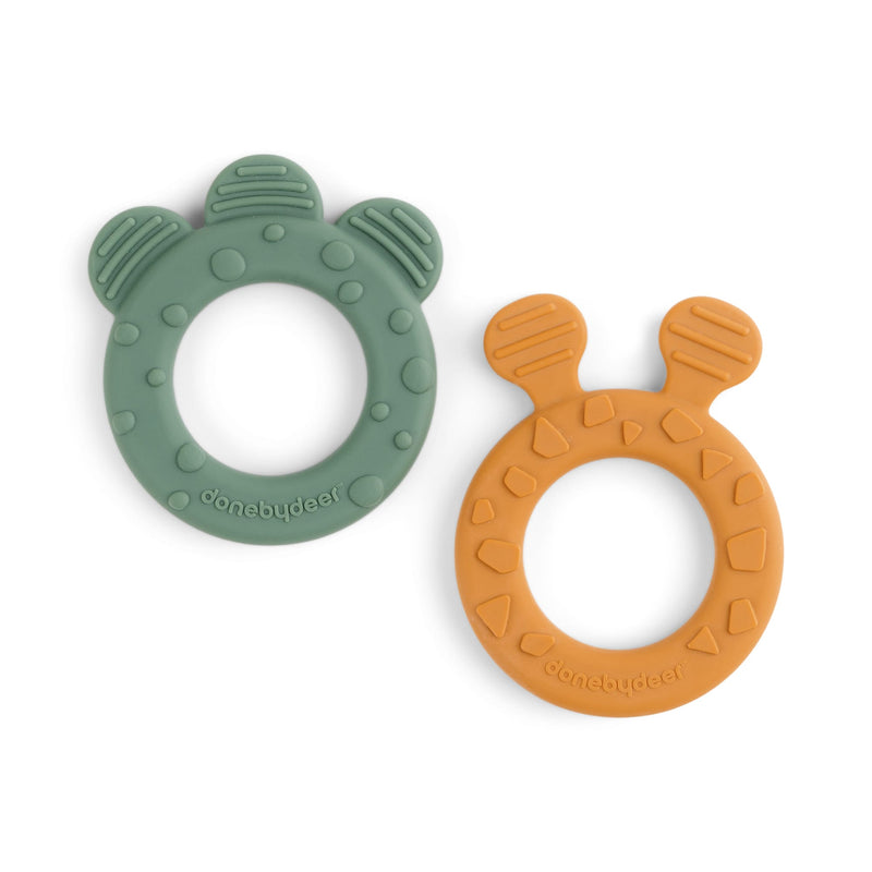 Beißringe “Deer Friends Mustard / Green” 2er Pack