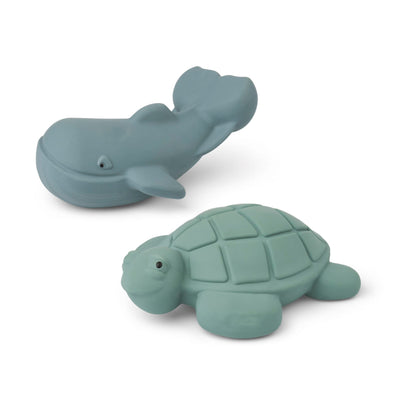 Badespielzeug “Ned Peppermint / Whale Blue Mix” 2er Pack